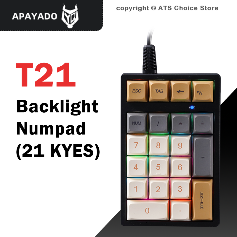 Keyboard Numpad Separate - APAYADO T21 Mechaniczna Klawiatura Numeryczna 21