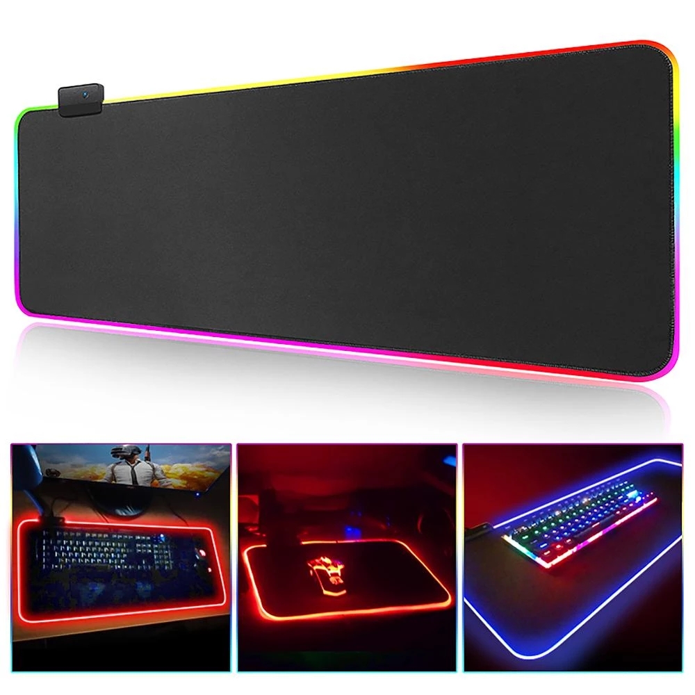 Gaming Accessories For Your Desk - Podkładka pod mysz LED, podświetlana, duża,