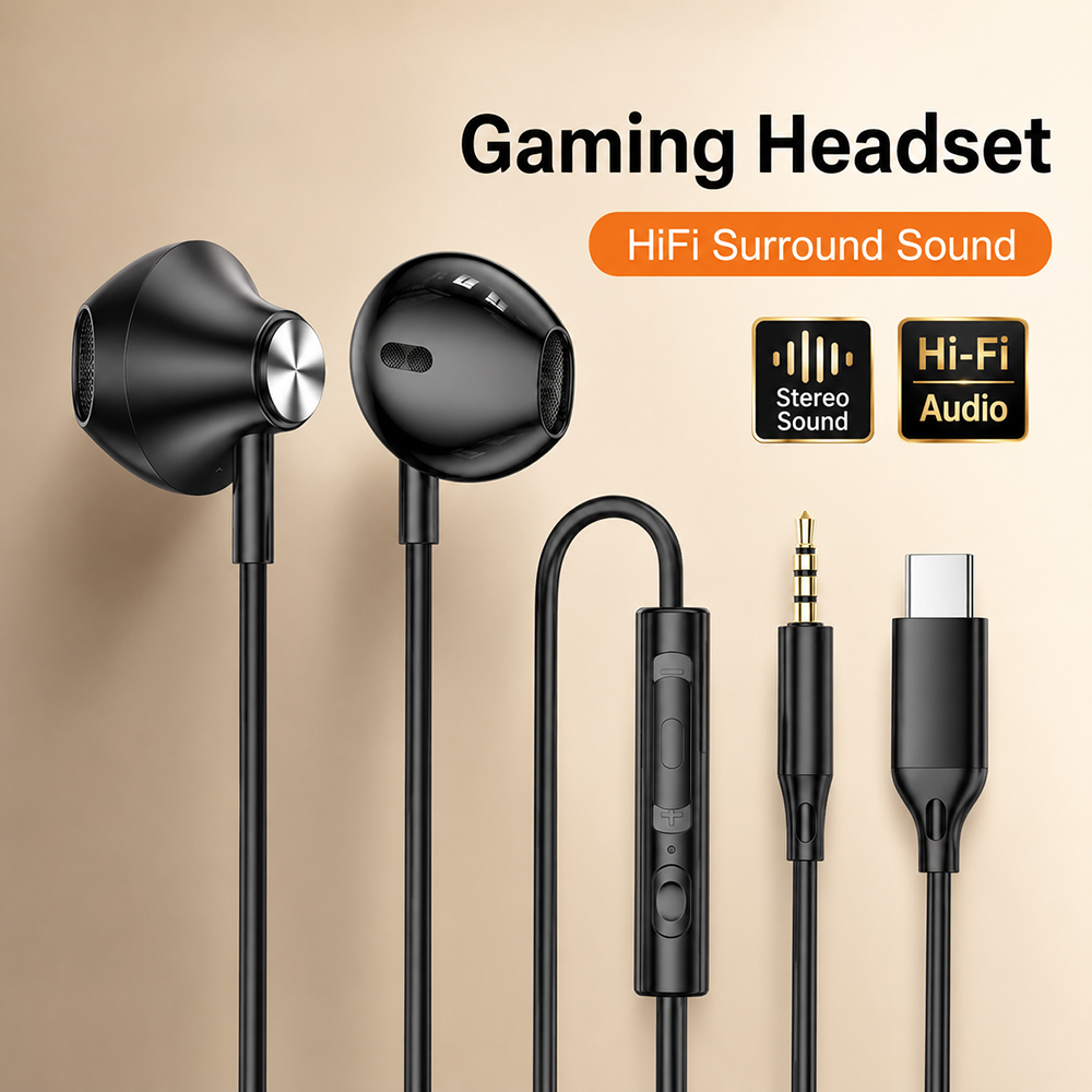 Gaming Accessories Iphone - Słuchawki HiFi Surround z mocnym basem