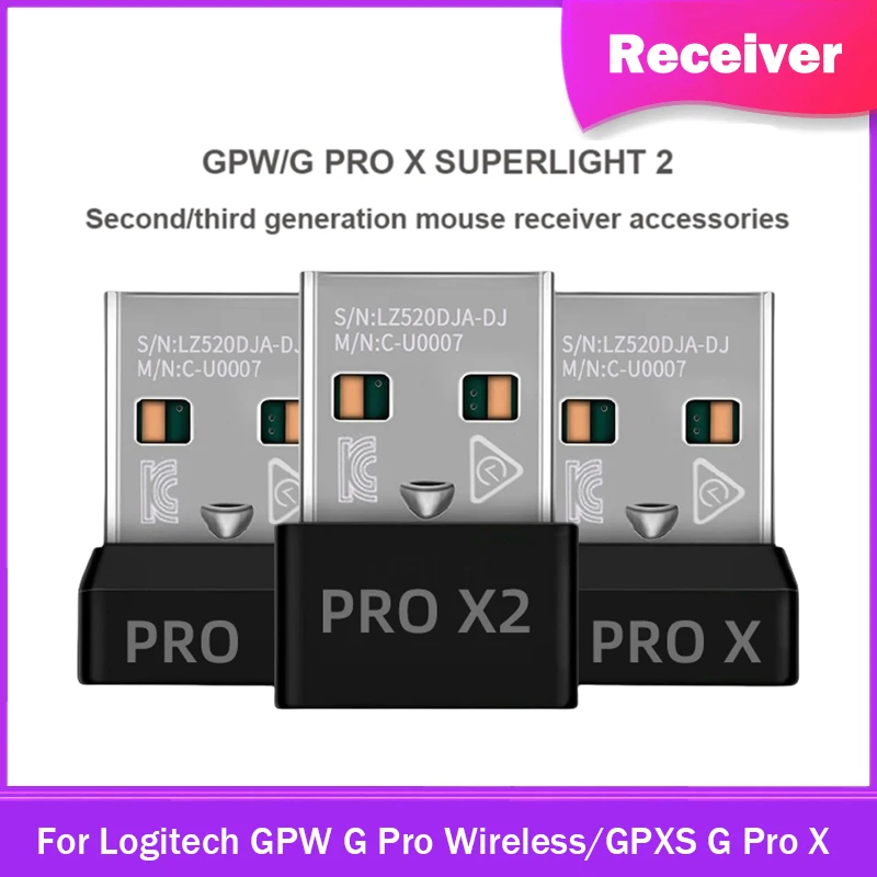 Logitech Mouse G Pro X Superlight - Oryginalny adapter odbiornika klucza USB do