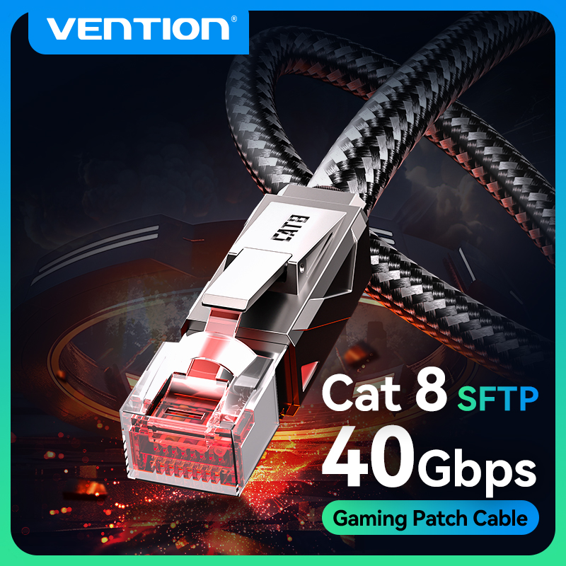 Gaming Set Accessories - Vention Cat8 Ethernet Cable 40Gbps 2000MHz