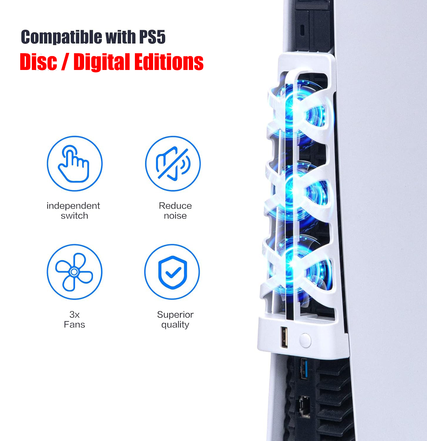 Wentylator cichy z oświetlenie – Gaming Accessories Led recenzja i cena